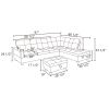 Grey Flannel Living Room Sofa Set B