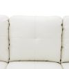 White Faux Leather Living Room Sofa Set A