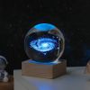 Cosmos Series Crystal Ball Night Lights; Milky Way; Moon; Desktop Bedroom Small Ornaments; Creative Valentine's Day Gifts Birthday Gifts