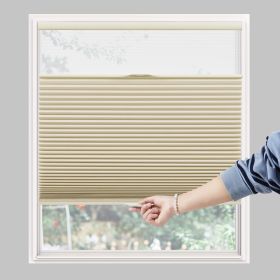 WELLSOURCE Day&Night Cellular Shades, Blackout Top Down Bottom Up Honeycomb Blinds for Windows, Cordless Window Shades with Sheer (Color: Beige)