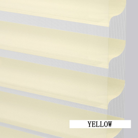 WELLSOURCE Manual 2"Shangri-la Blinds Non Blackout Light Filtering for Home, Office, Hotel, Club, Restaurant Custom Made Size (Color: Yellow(Light Filtering))