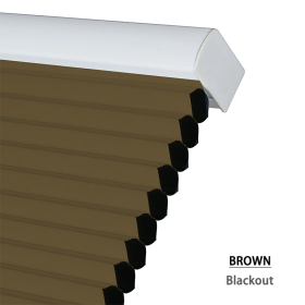 WELLSOURCE Cellular Shades  Honeycomb Blinds Blackout for Windows Bed Room, Office Custom Size (Color: Brown)