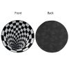 3D Visual Floor Area Mat Anti-slip Illusion Rug Doormat Round Living Room Carpet Mat