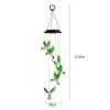 LED Colorful Solar Power Wind Chime Crystal Hummingbird Butterfly Waterproof Outdoor Windchime Solar Light for Garden outdoor