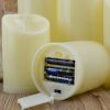 Flameless Flickering LED Candles Battery Operated , Warm Light Real Wax Pillar Votive 3D Wick Candles, Perfect for Party/Wedding/Home Decor(White)