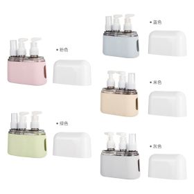 Travel Bottle FDA Spray Bottle Cosmetics Lotion Bottle Leak-proof Wash Storage Bottle (Option: 3 Piece Beige)